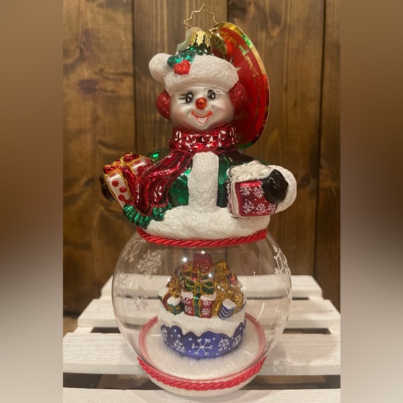 Christopher Radko Snowman Christmas Ornament Chilly and Cheery Globe - Picture 2 of 8